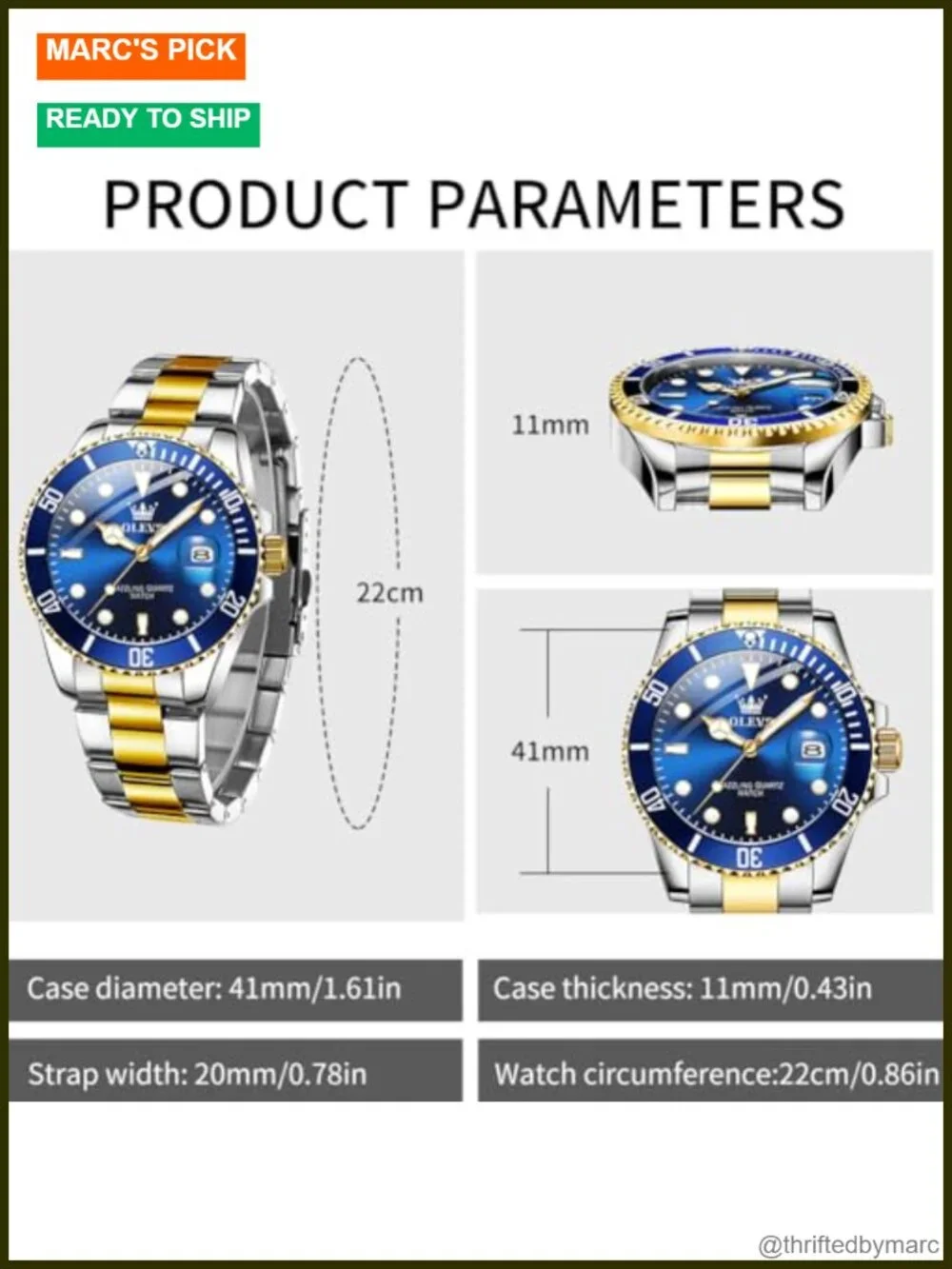 Classic Dress Watch with Date Japanese Quartz Stainless Steel Luminous